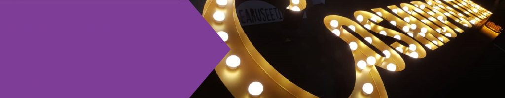Marquee light bulb letters signage examples