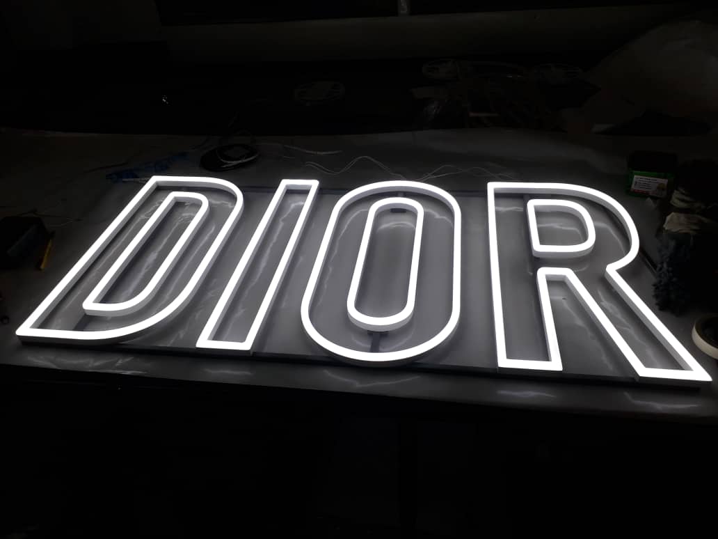 Branded Signmaker elegant neon white light