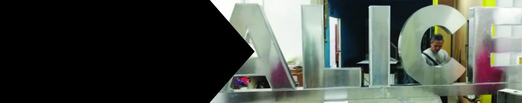 Aluminium 3D letters signage examples