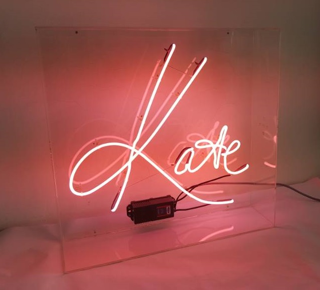cursive wording light gas