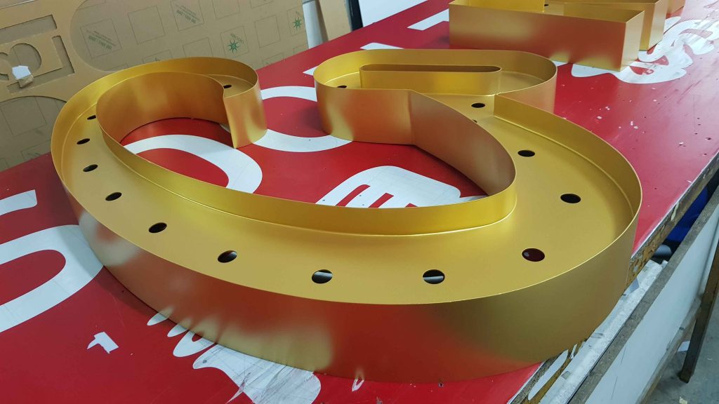 Spray paint gold casing