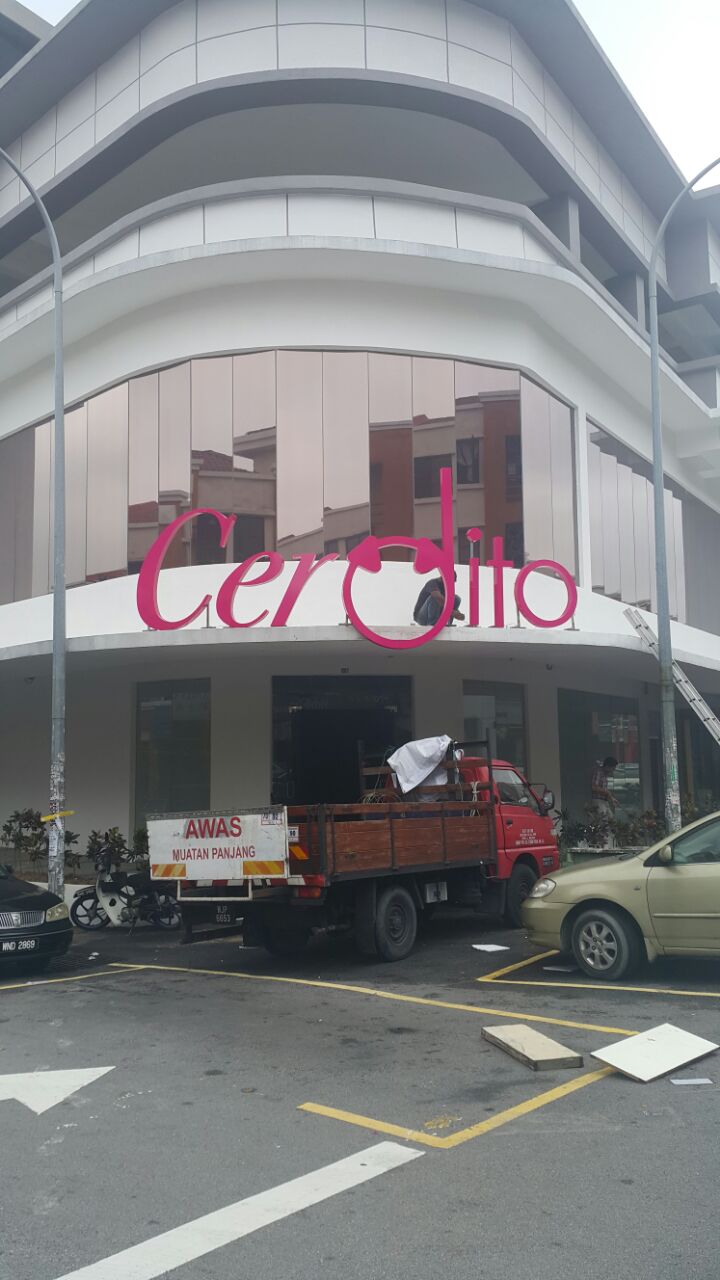 front lit signboard