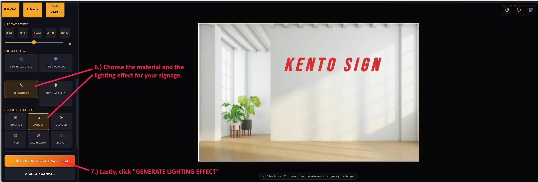 Step 4: Select Material